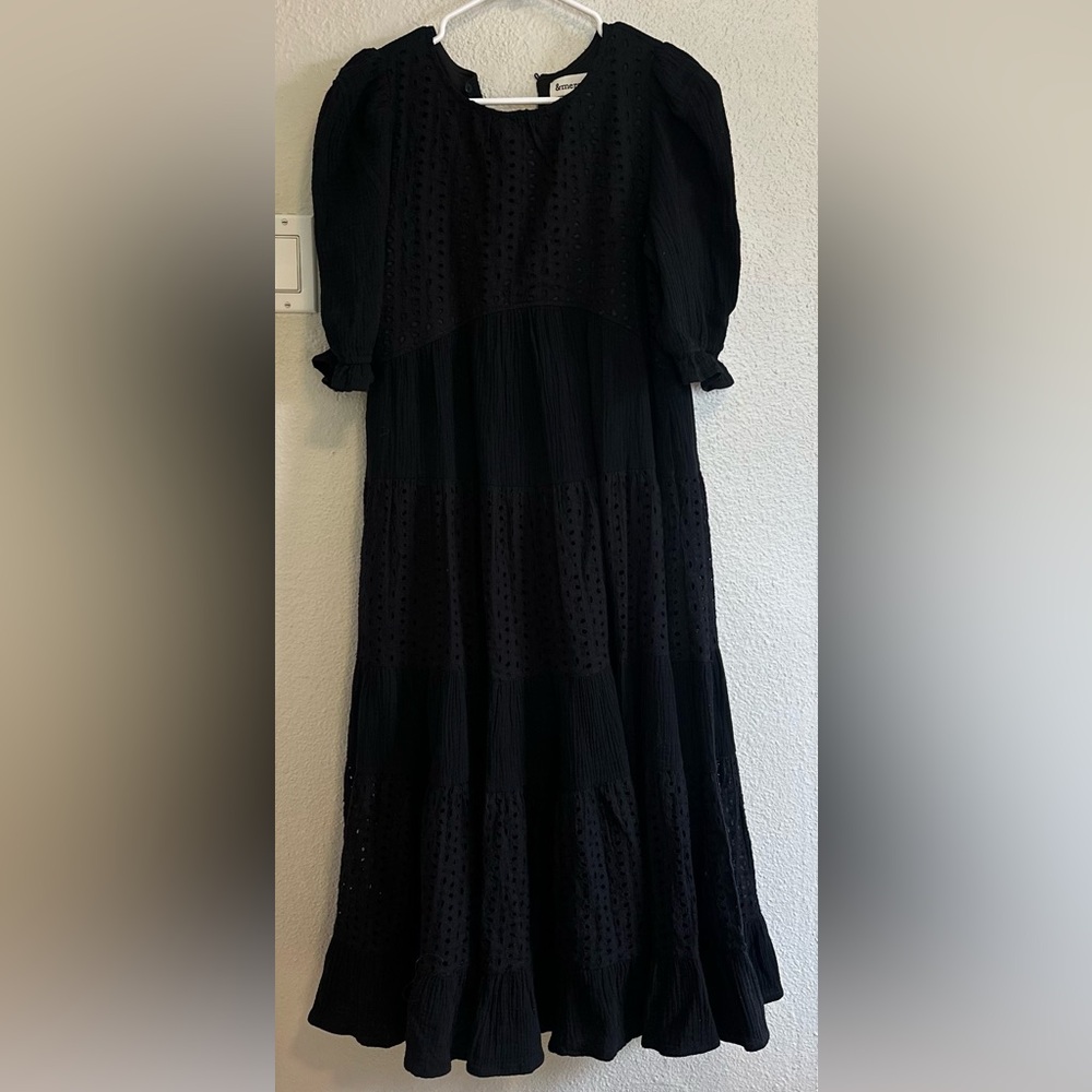 &Merci Black Eyelet Dress